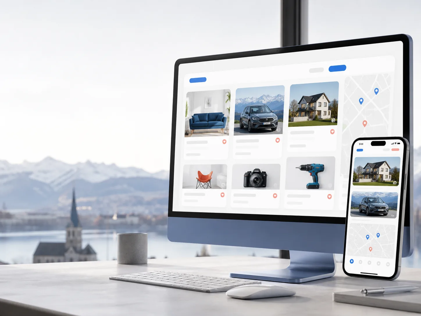 Marketplace Shopelink su desktop e mobile