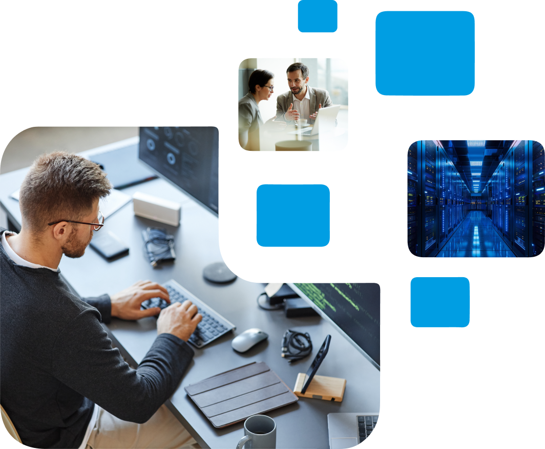 Team che sviluppa una soluzione informatica
